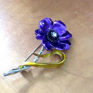 Purple Flower Broach